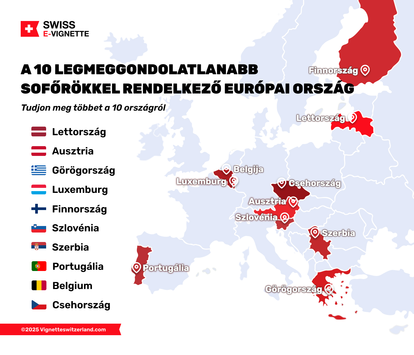 A 10 legmeggondolatlanabb sofőrökkel rendelkező európai ország