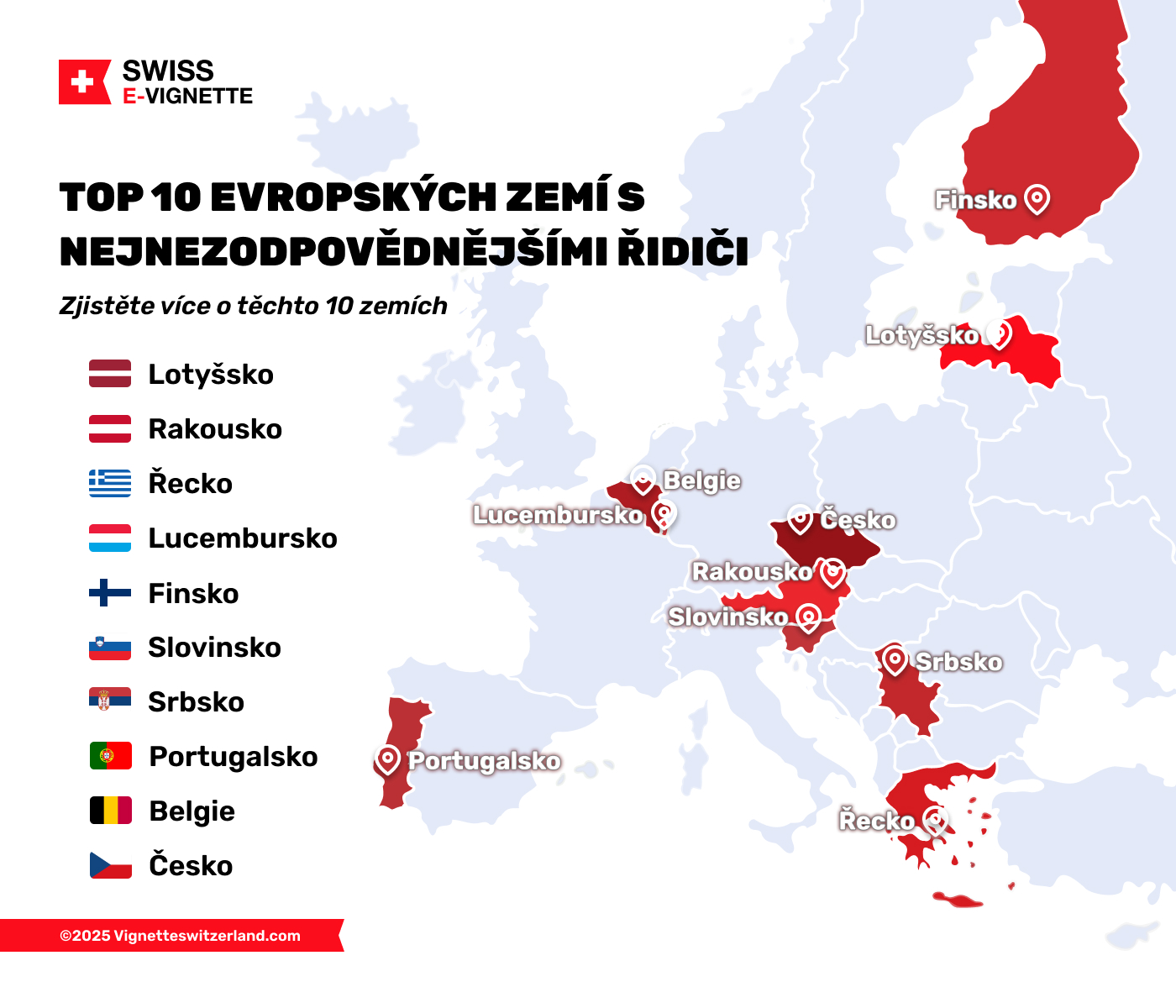 Top 10 evropských zemí s nejnezodpovědnějšími řidiči